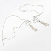 Set of 2 Silver Necklaces with Tassel - ACCESSOIRES LEDUC BV